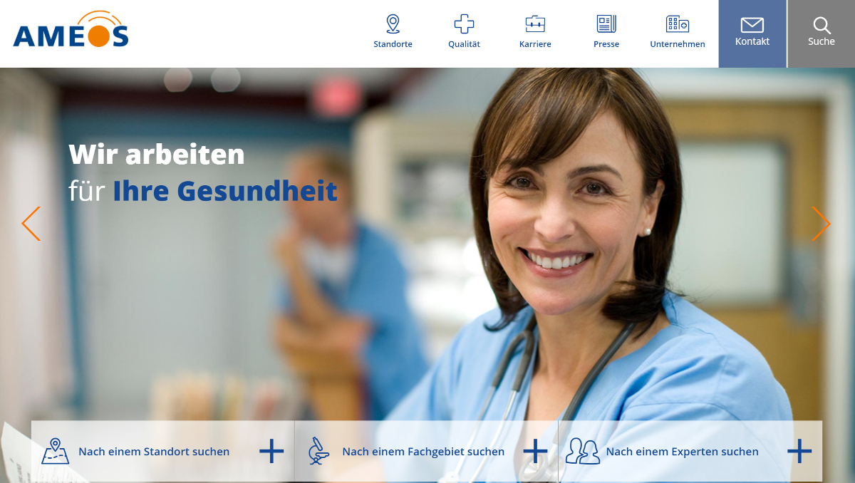 Neue Website der AMEOS Gruppe